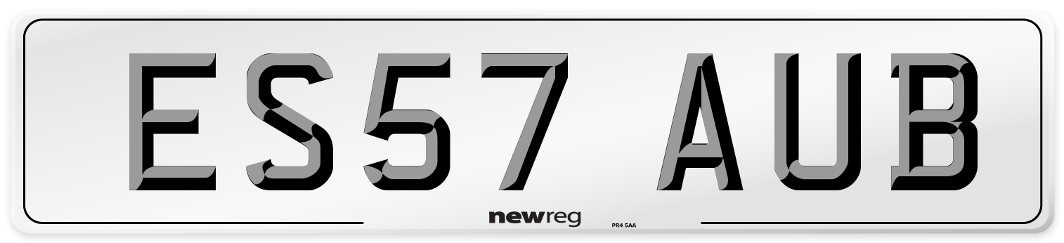 ES57 AUB Number Plate from New Reg
